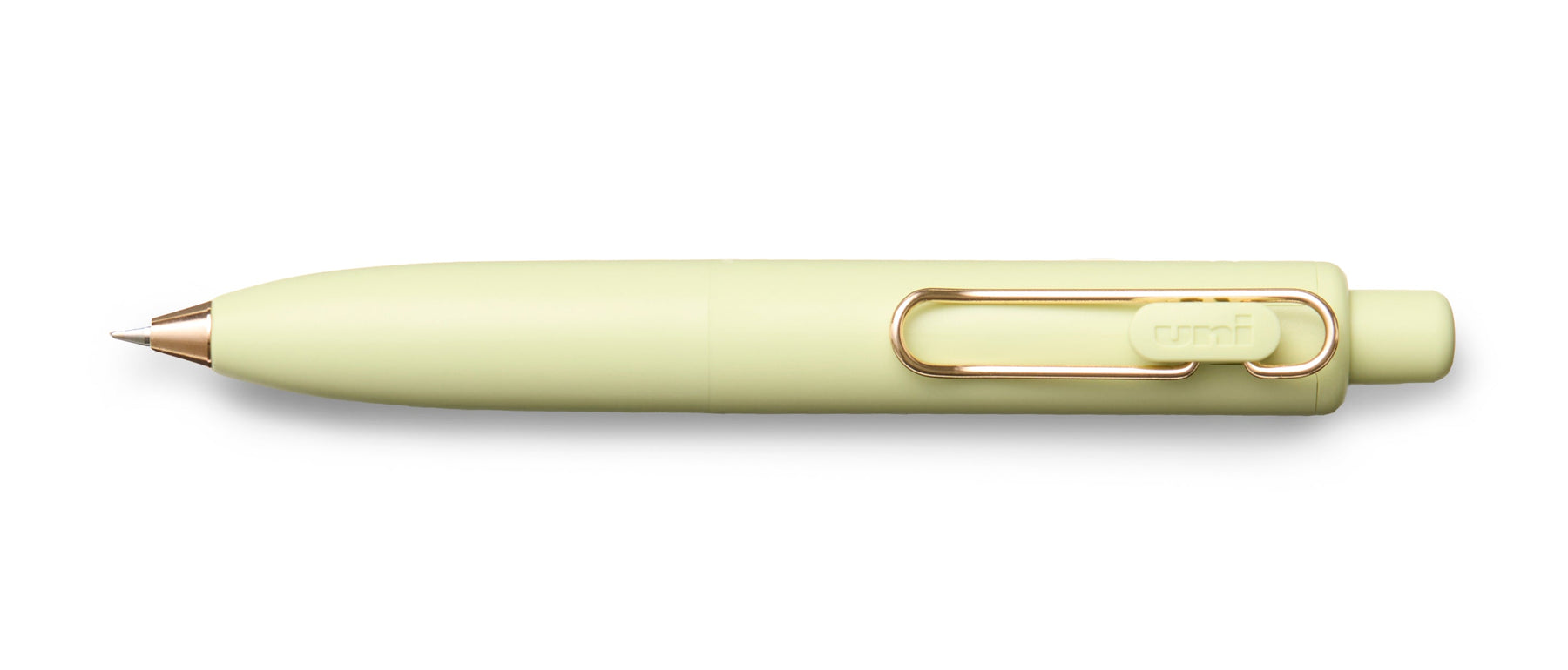 uniball™ One P Retractable Gel Pens, Yogurt and La France Colors with Gold Clips