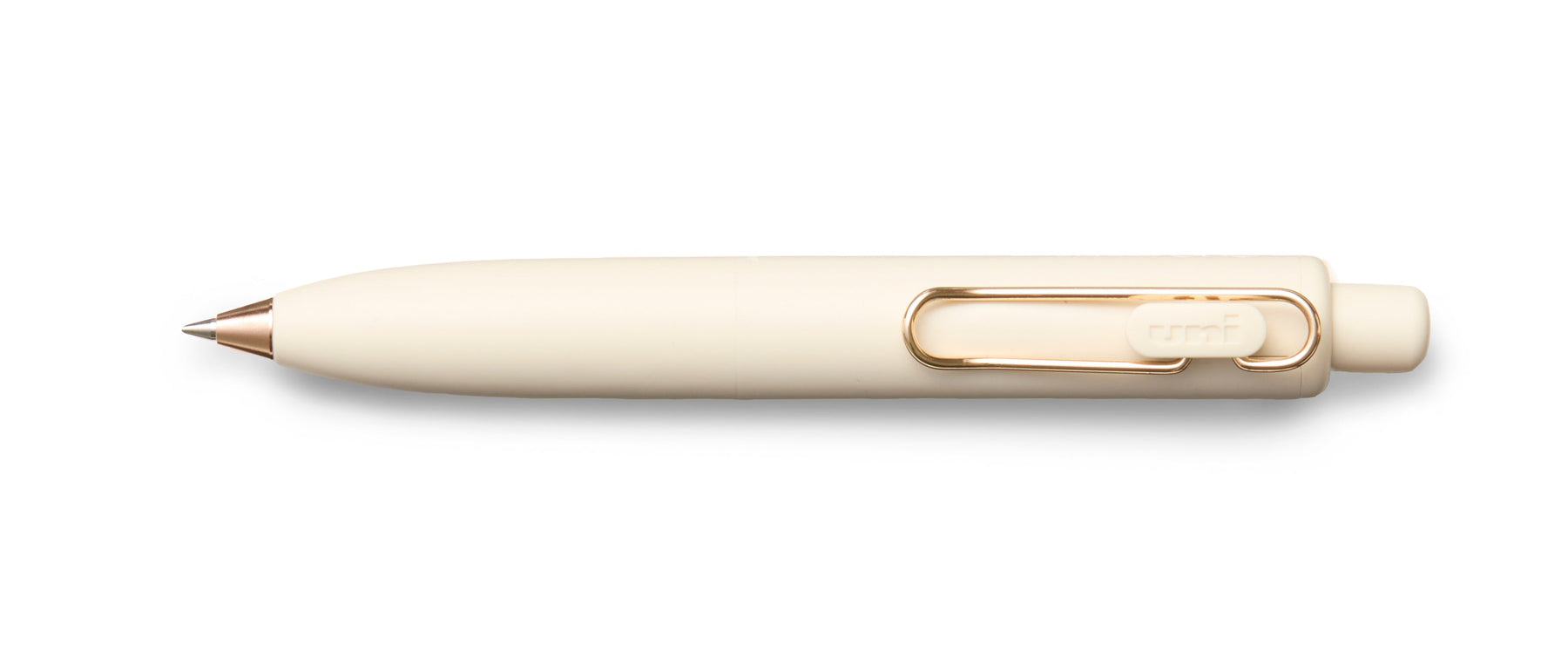 uniball™ One P Retractable Gel Pens, Yogurt and La France Colors with Gold Clips