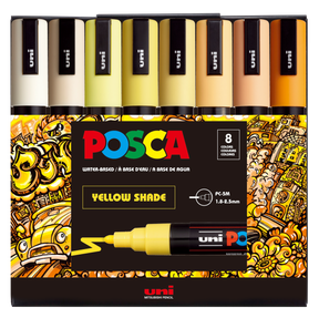 uni® POSCA® PC-5M, Yellow Shade Water-Based Paint Markers (8 Pack)