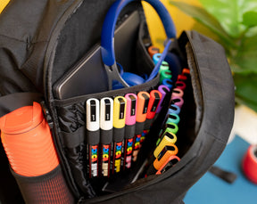 uni® POSCA® Exclusive Artist Backpack including 212 Count Assorted POSCA Items