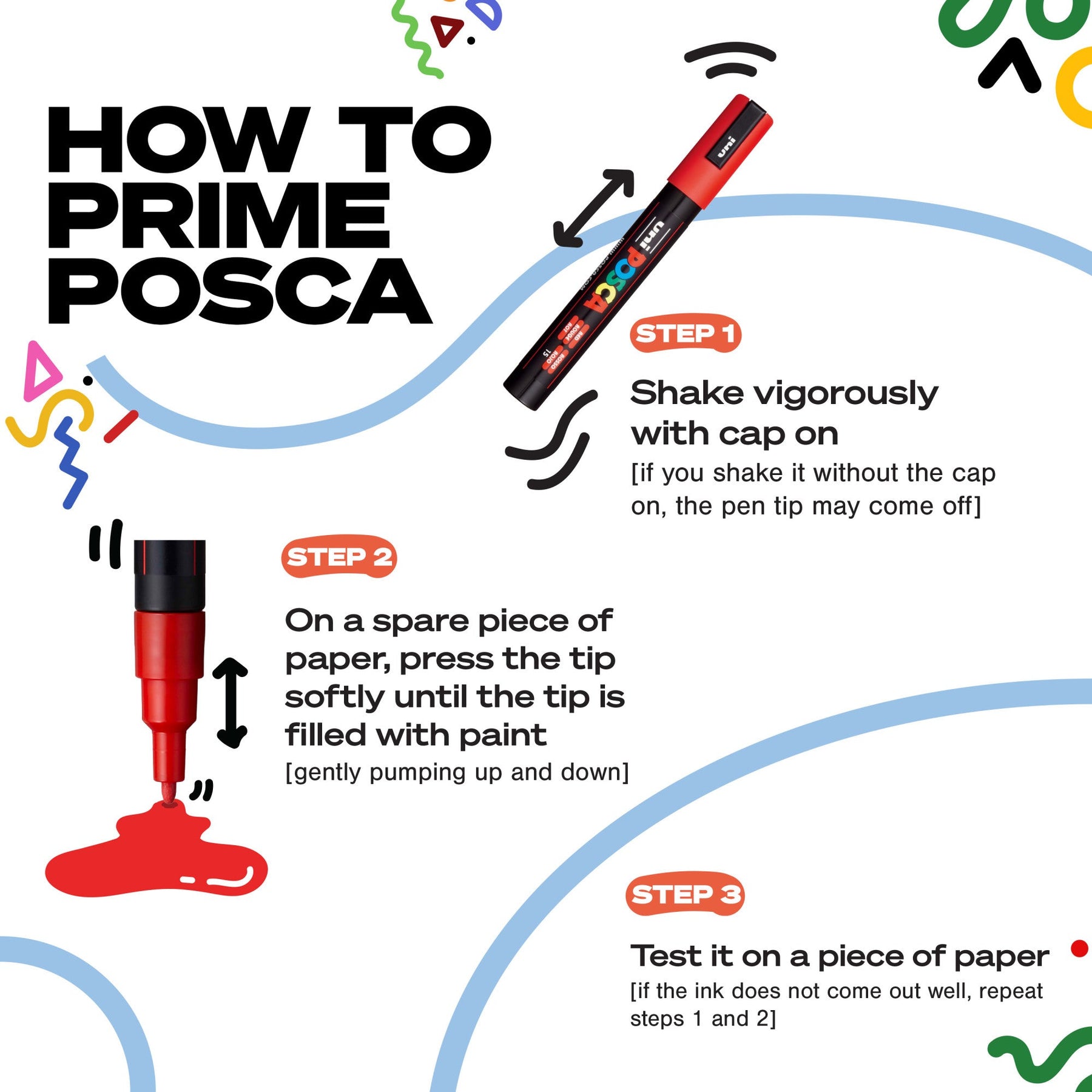 uni® POSCA® PC-1M Water-Based Paint Markers (8 Pack)