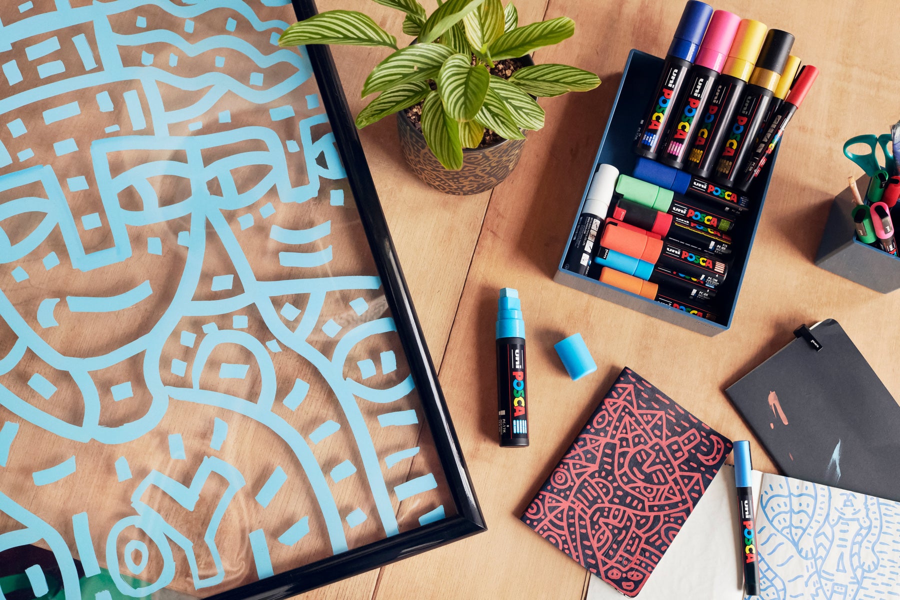 uni® POSCA® PC-5M Water-Based Paint Markers with Display Caddy