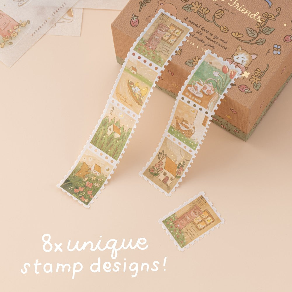 Tsuki ‘Cottage Friends’ Washi Tape Set ☾