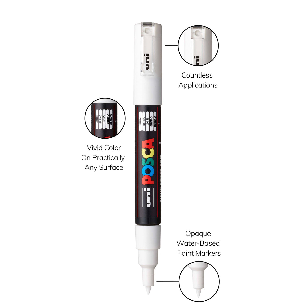 uni® POSCA® PC-1M Water-Based Paint Markers (8 Pack)