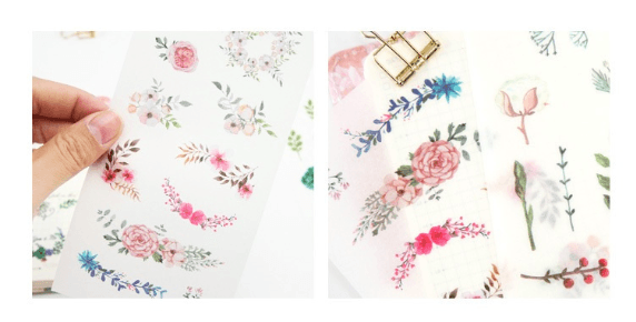 Watercolour Plants + Flowers Stickers - Set of 6!