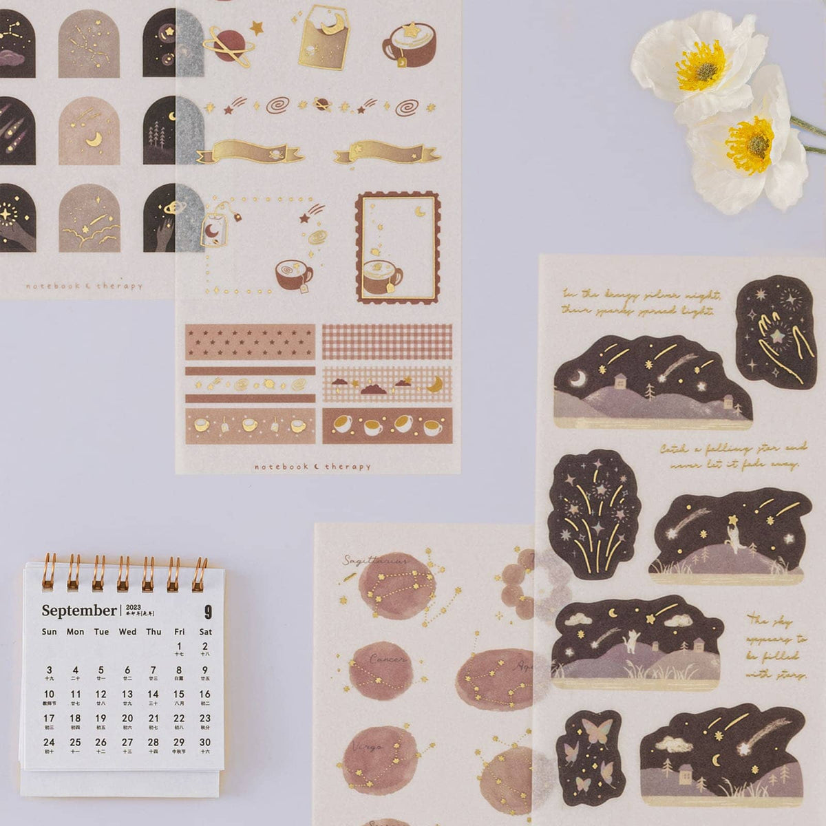 Tsuki ‘Galaxy + Stars’ Sticker Set ☾