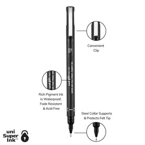 uni® Pin, Fine Line Drawing Pen 0.6 mm