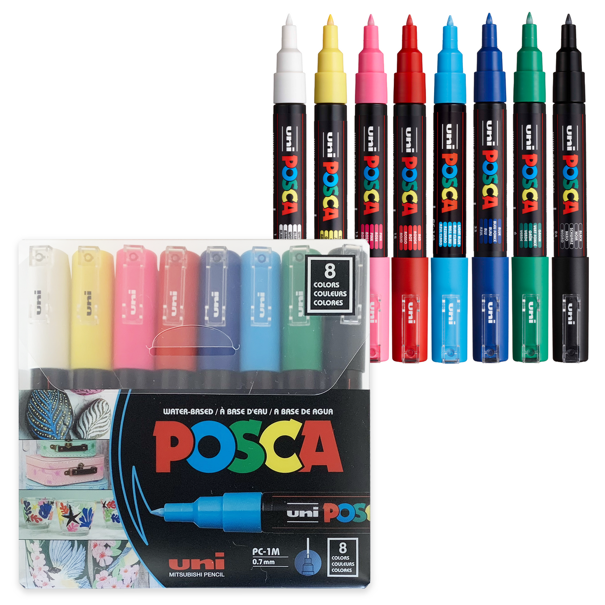 uni® POSCA® PC-1M Water-Based Paint Markers (8 Pack)