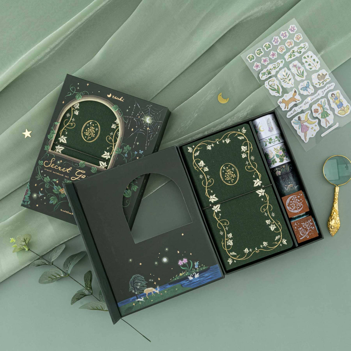 Tsuki ‘Secret Garden’ Travel Notebook Gift Set ☾