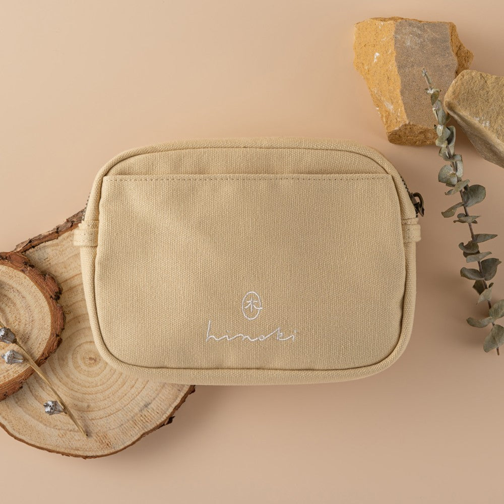 Hinoki - Cream Canvas Travel Pouch