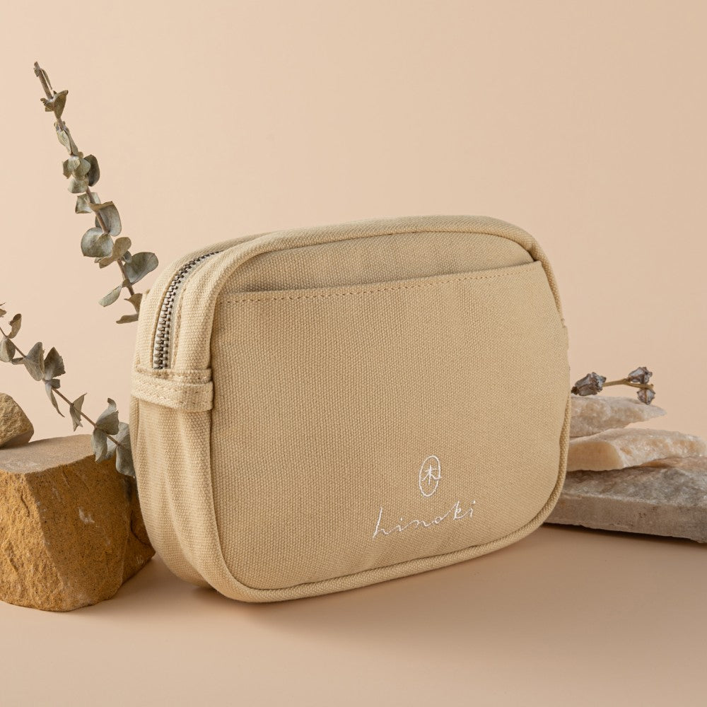 Hinoki - Cream Canvas Travel Pouch