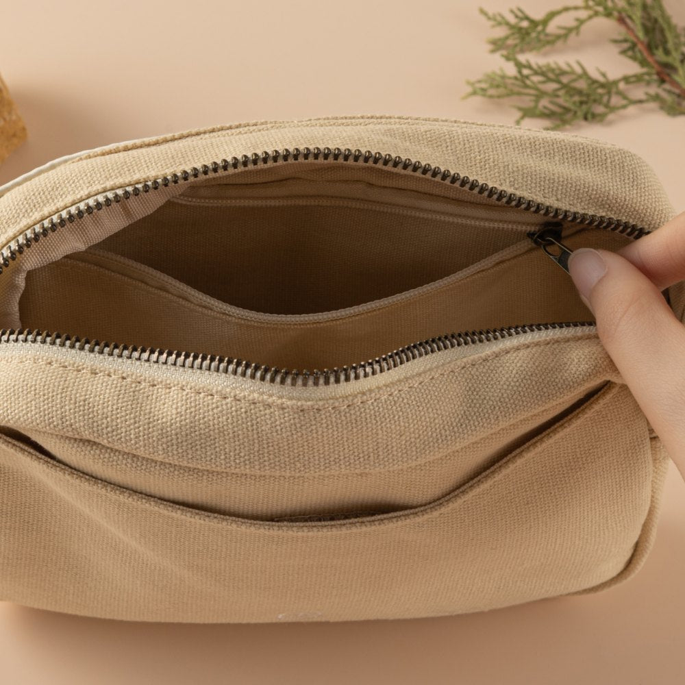 Hinoki - Cream Canvas Travel Pouch