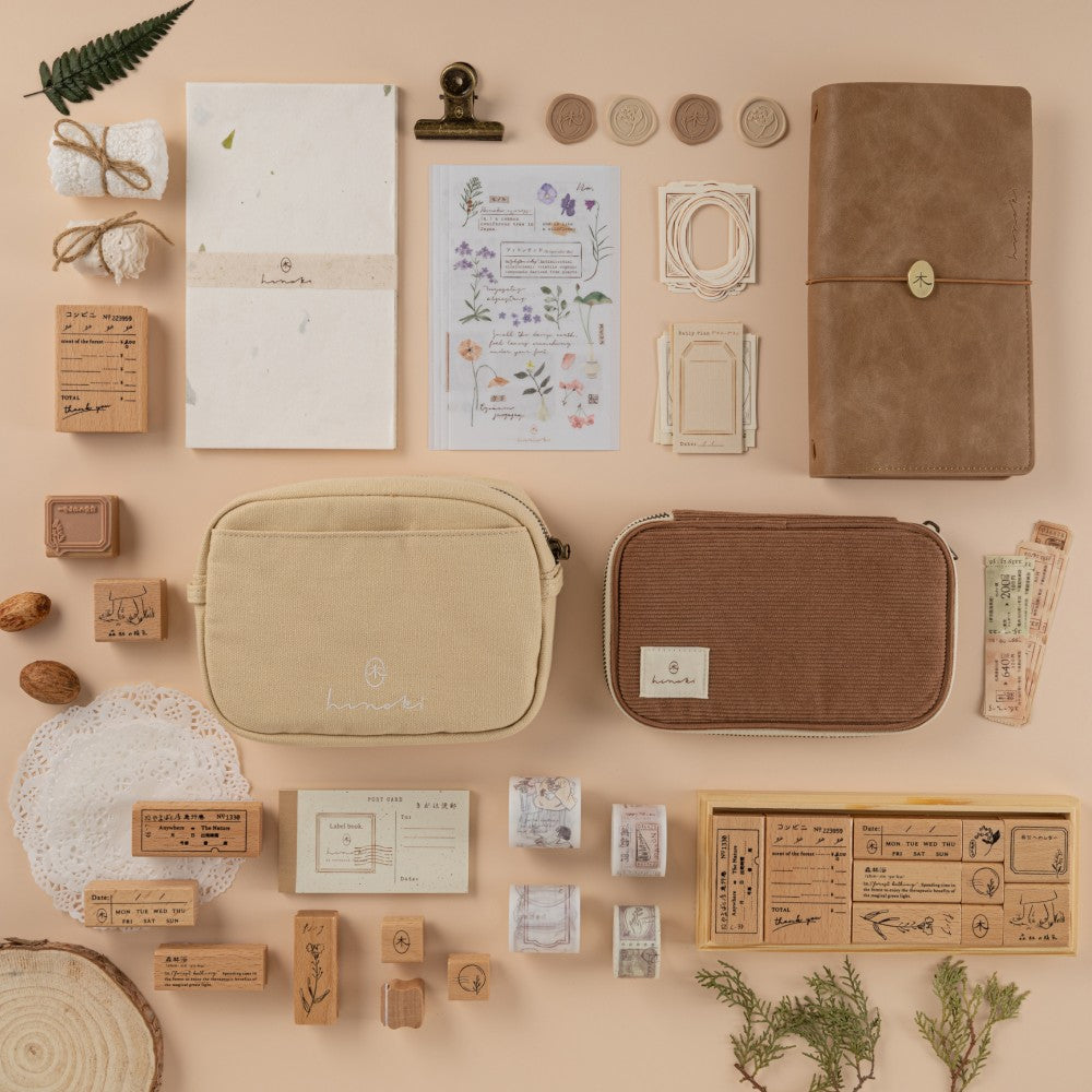 Hinoki - Cream Canvas Travel Pouch
