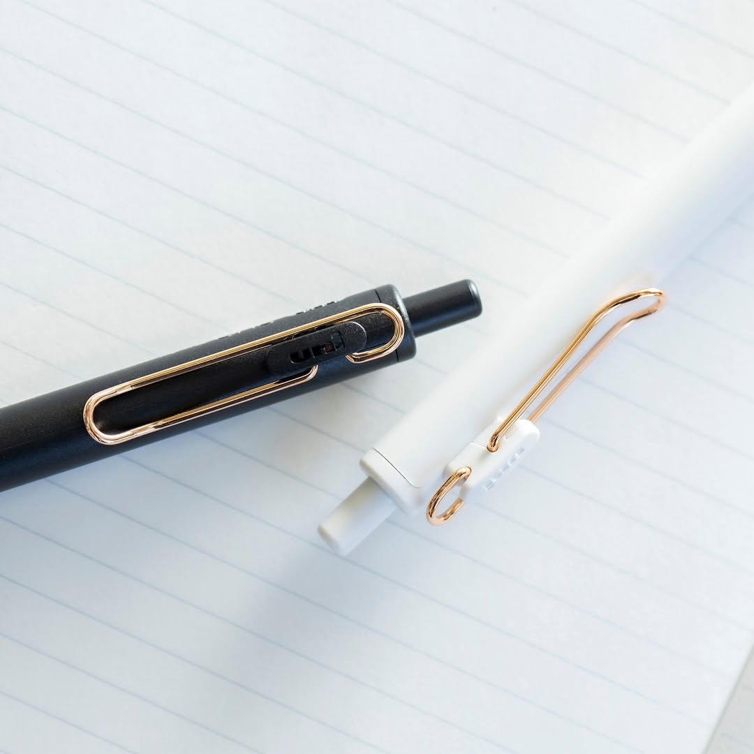 uniball™ ONE Retractable Gel Pen, Limited Edition Gold Clips