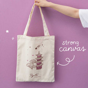 Tsuki ‘Sights of Japan’ Tokyo + Kyoto Tote Bags ☾