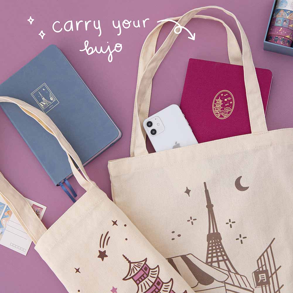 Tsuki ‘Sights of Japan’ Tokyo + Kyoto Tote Bags ☾