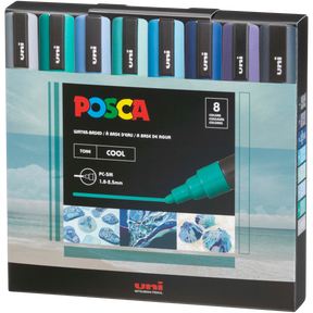 uni® POSCA® PC-5M, Cooltone Water-Based Paint Markers (8 Pack)