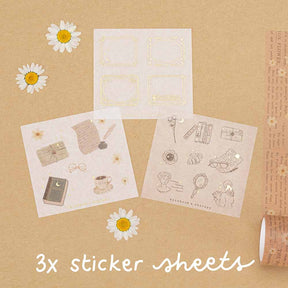 Tsuki ‘Light Academia’ Washi Tape Set ☾