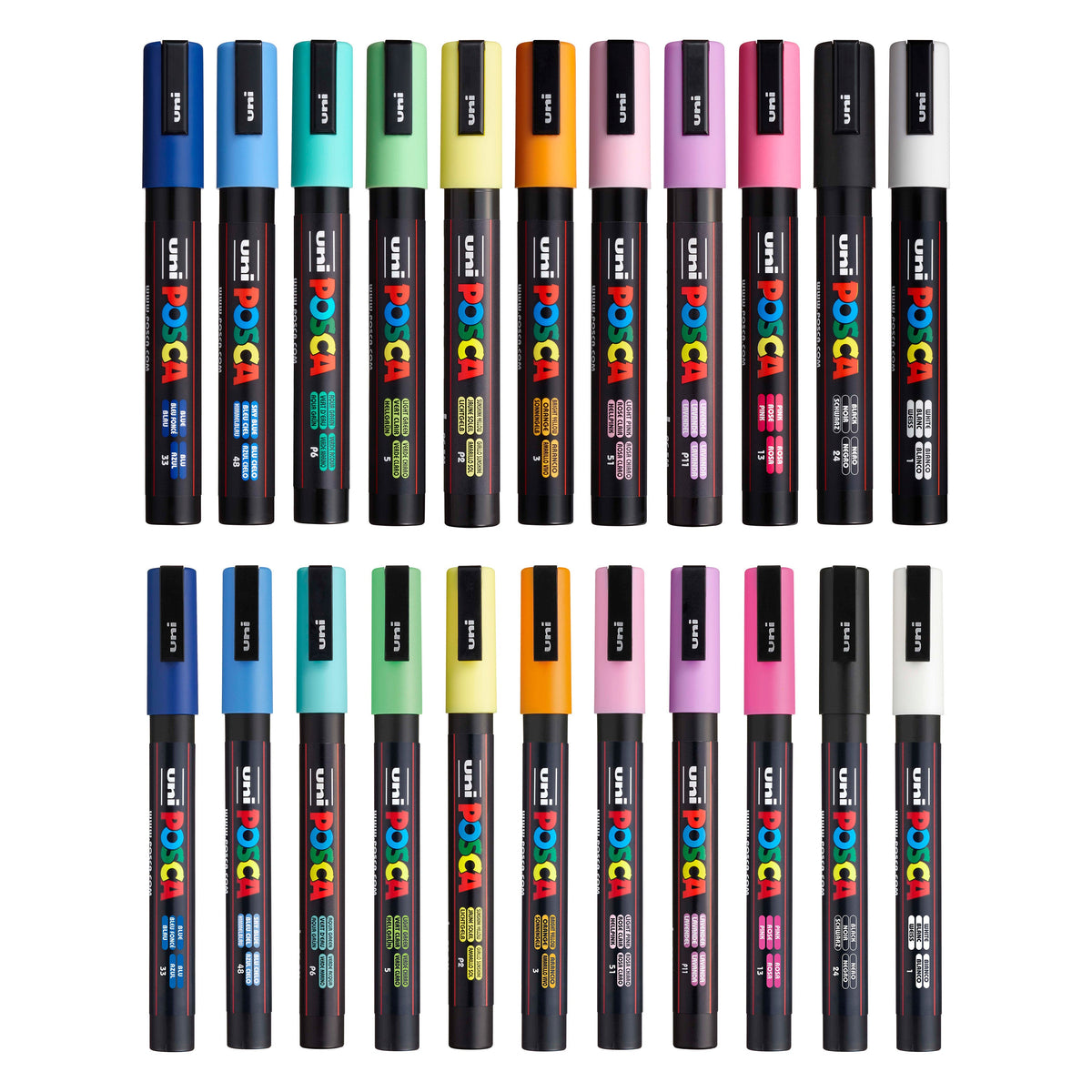 uni POSCA® PC-3M & PC-5M, 22 Count, Exclusive Special Edition Kit