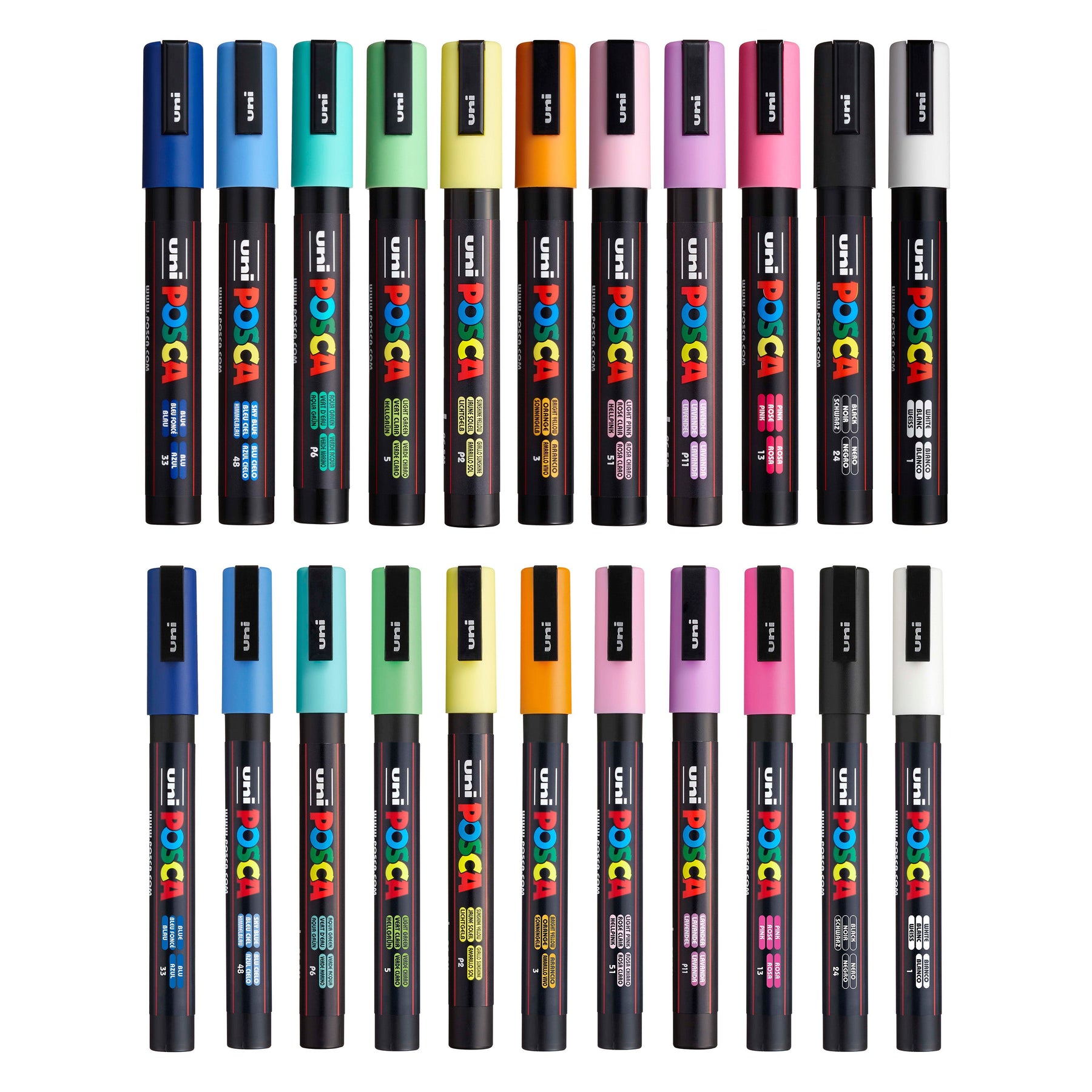 uni POSCA® PC-3M & PC-5M, 22 Count, Exclusive Special Edition Kit
