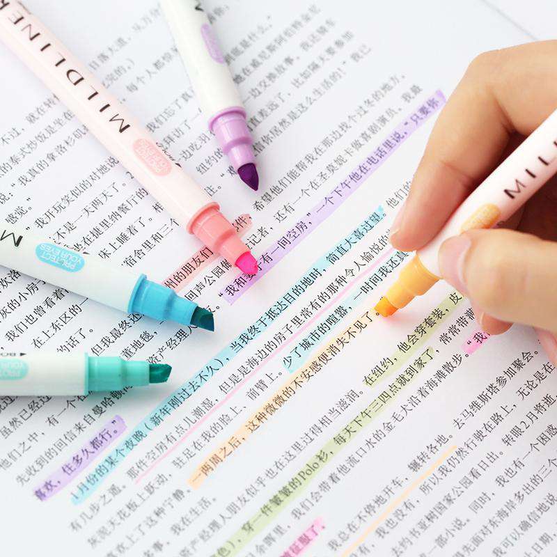Double Sided 'Mildliner' Style Highlighters - Set of 12