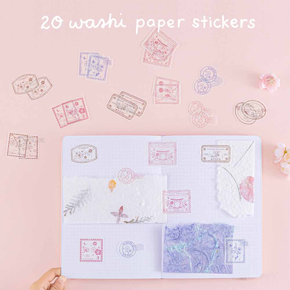 Tsuki ‘Sakura Journey’ Scrapbook Sticker Set ☾