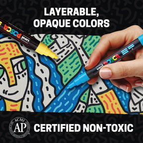 uni® POSCA® PC-5M Water-Based Paint Markers with Display Caddy