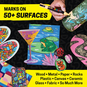 uni® POSCA® PC-5M Water-Based Paint Markers with Display Caddy