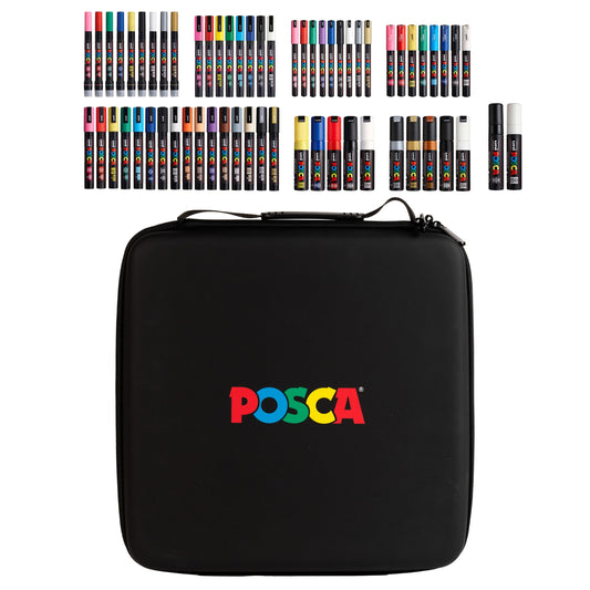uni POSCA® Assorted Tip Size, 62 Count, Exclusive Special Edition Kit