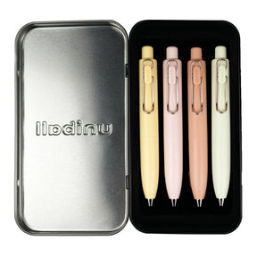 uniball™ One P Retractable Gel Pens, Banana, Peach, Mint and Coffee Colors with Exclusive Tin