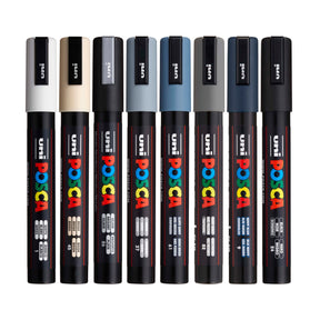uni® POSCA® PC-5M, Monotone Water-Based Paint Markers (8 Pack)